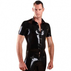 Short Sleeved Latex Shirt by Honour - hr-r1671