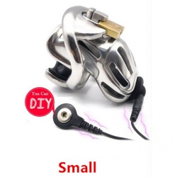 Stainless Steel E-Stim Chastity Device - Small - bhs-535s