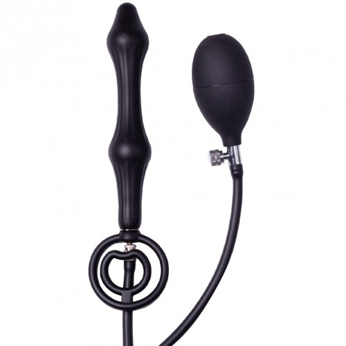 Inflatable Anal Plug with Double Balloon and Pump - ri-9162