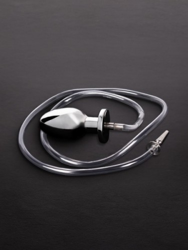 Metal Penis Plug with Hose and Butt Plug by Black Label - du-137388