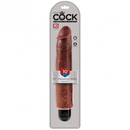 10" King Cock Vibrating Stiffy by Pipedream - brown - or-05421480000