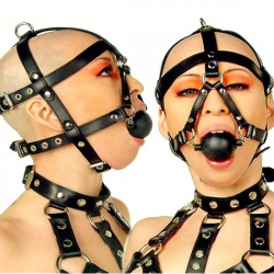 Soft Rubber Ball Gag Harness Ø 5.5cm - mae-sm-316