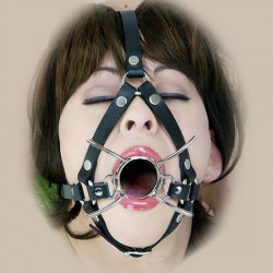 Harness Metal Open Mouth Spider Gag - mae-sm-221