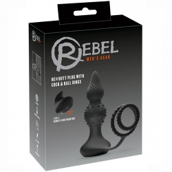 RC Buttplug met Cock & Ball Ringen van Rebel - or-05523990000