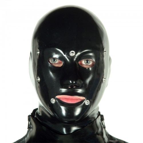 Latex Anatomisch systeem masker met vetersluiting - la-3241