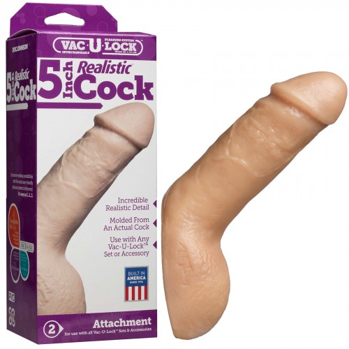 Realistic® Cock - 5" / 12 cm - Vanilla - sht-1015-15-bx