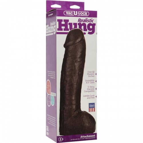 Realistic® Hung 32 cm - Chocolate von Doc Johnson - sht-1015-28-bx