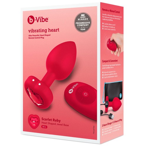 Remote controlled Vibrating Heart butt plug by b-Vibe - or-54015770000