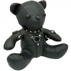 Kiotos Leather - EDDY the BDSM Teddy Bear - Black - opr-134-kio-0324m