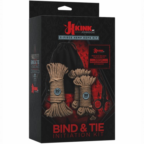 Tie and Tie Initiation Kit - 5 Pieces by Kink - Doc Johnson - 2404-15-bx