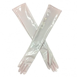 White PVC Gloves size Medium #1033 - le-1033w