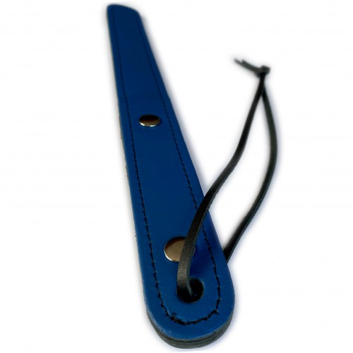 SaXos schmales blaues Doppelpaddel aus Leder - os-0400b