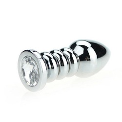 Ribbed Buttplug Clear by Kiotos - opr-3010079