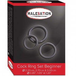 Malesation Cock Ring Set Beginner Ø 22, 27 & 30mm - str-670000031572