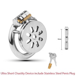 Ultra Korte Kuisheidskooi met Penis Plug - mae-sm-324