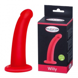 MALESATION Willy Siliconen Dildo rood - str-600000009921
