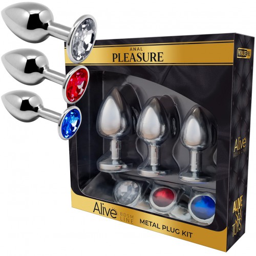 3-piece Metal Plug Kit by Alive - or-50032020000