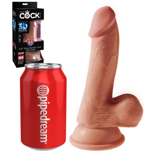 King Cock 6.5" Triple Density skin-coloured dark Cock by Pipedream - or-05465340000