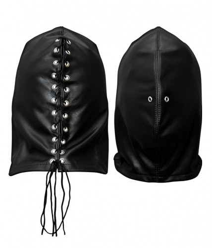 Lederen Bondage Masker (alleen) met Neusgaten van Saxos - os-0128