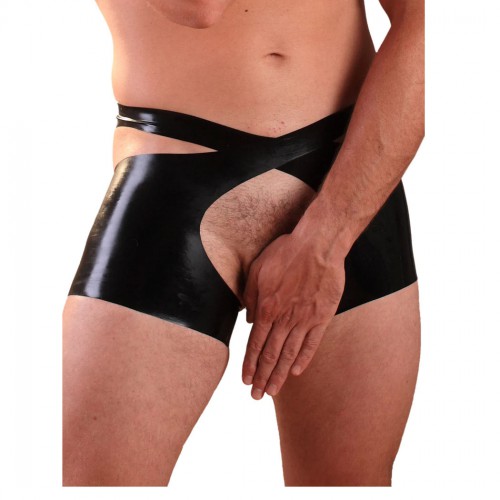 Men's Open Latex Shorts by Skin Two - Honour - hr-r1509