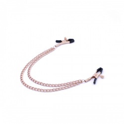 Nipple Clamps Rose Gold Double Chains - opr-321125