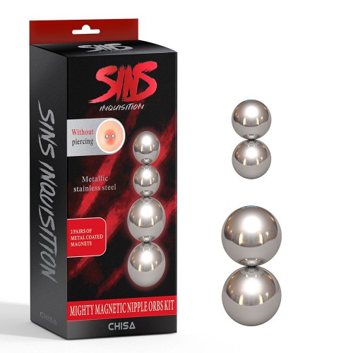 The Inquisition Mighty Magnetic Nipple orbs Kit by Sins - opr-2980130