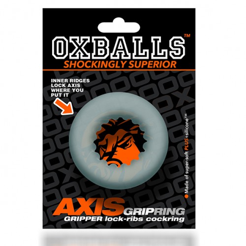Oxballs - AXIS Rib Griphold Cockring clear ice