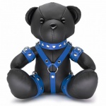 EDDY de Black/Blue Kinky BDSM Teddy Beer - os-1401b