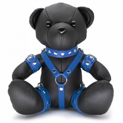 EDDY der schwarz/blaue BDSM Teddybär Copy - os-1401b