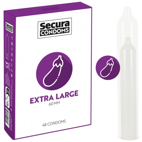 Secura Extra Large condoms - 48 pcs Box - or-04165680000