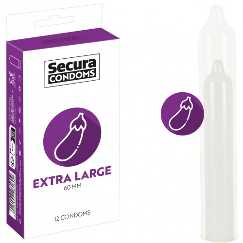 Secura Extra Large condoms - 12 pcs Box - or-04165500000