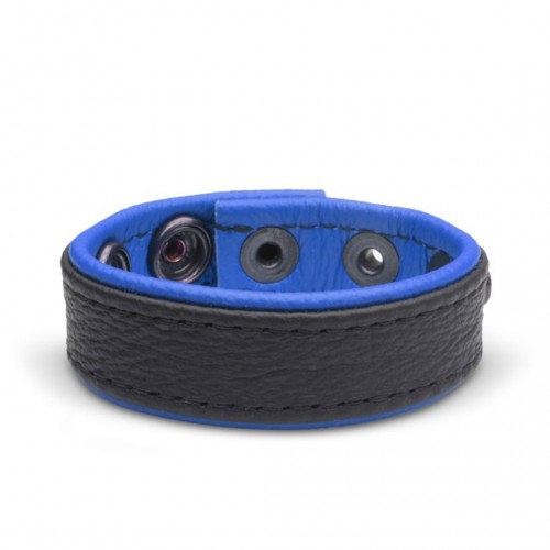 Soft Leder Cockring Blau von SaXos - os-1703