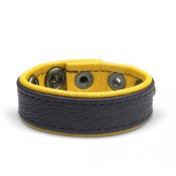 Leather Cockring Yellow by SaXos - os-1704