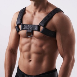 Soft Leather Chest Harness by SaXos - os-n-a