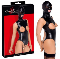 crotchless suspender body with open cup by Bad Kitty - or-24804841021