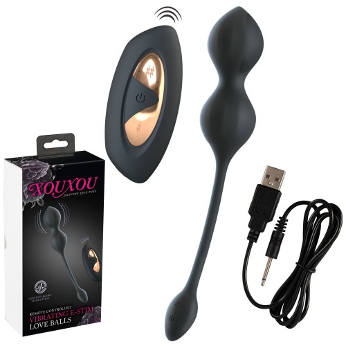 RC Vibrating E-Stim Love Balls van XouXou - or-05584000000