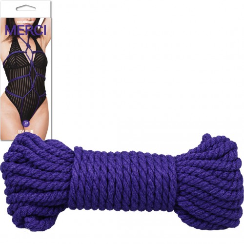 30 ft / 9 m Violet Hemp Bondage Rope Ø 6mm - sht-2404-65-bx