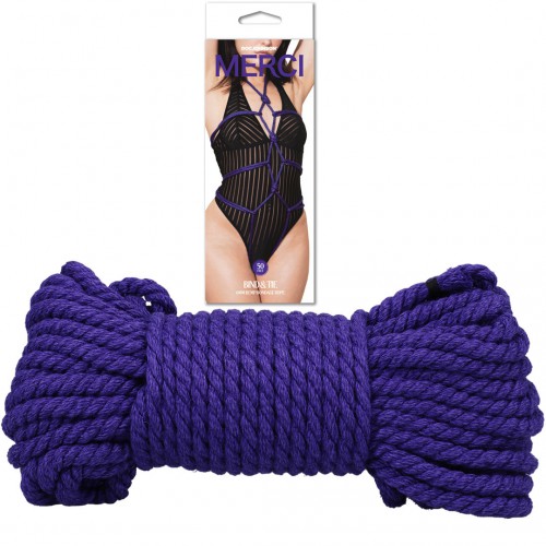 50 ft / 15 m Violet Hemp Bondage Rope Ø 6mm - sht-2404-66-bx