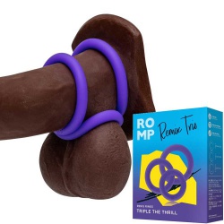 Remix 3 stretchy cock & ball rings by ROMP - or-50042920000