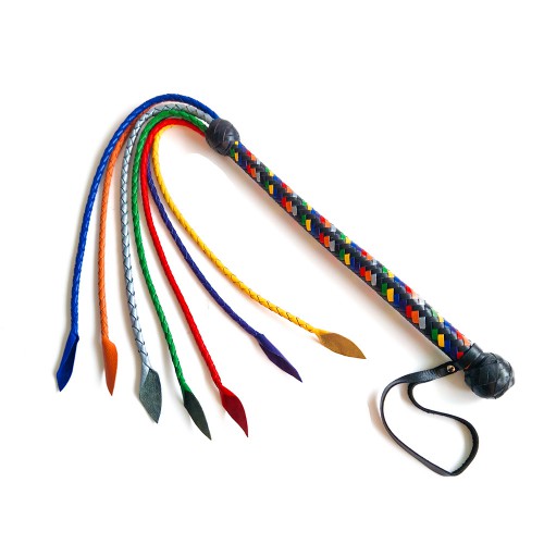De Gay Pride Leather Flogger by Black Label