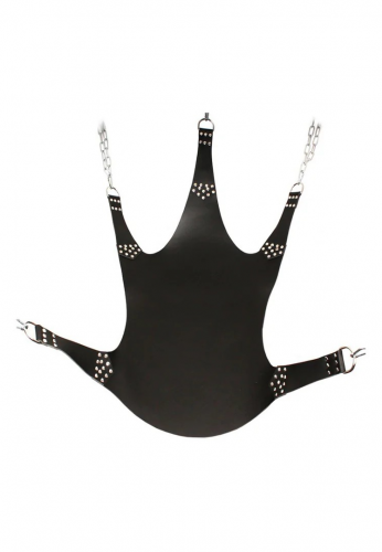 Zwarte Leren Sling met 5 Punten van Mr. Sling