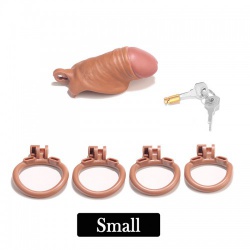 The Real Penis – Kunststof Chastity Cage small  - mae-sm-239s