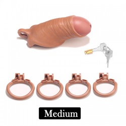 The Real Penis – Kunststof Chastity Cage medium   - mae-sm-239m