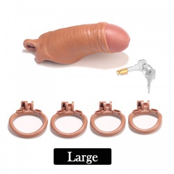 The Real Penis – Kunststof Chastity Cage large - mae-sm-239l