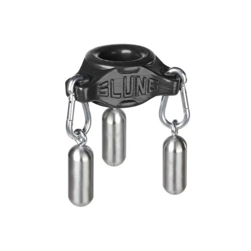 Der SLUNG Silikon-Ballstretcher mit Karabinerhaken in Schwarz von OXBALS
