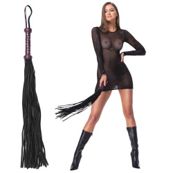Veloursleder-Riemen Flogger von Bad Kitty - or-24937723001