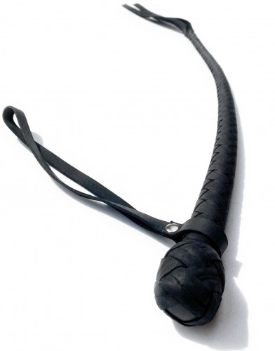 Short Black Leather Russian Bullwhip - fc-bsbw57