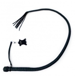 Long Black Leather Russian Bullwhip - fc-blbw57