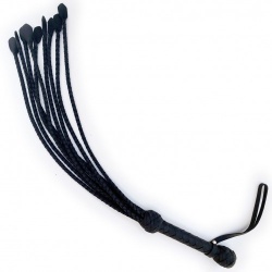 Black Leather Cat-O-Nine Flogger - 73 cm / 9 Tails - fc-73co9