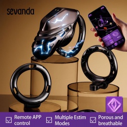 Sevanda - Electric Shock Chastity Cage - opr-33301238
